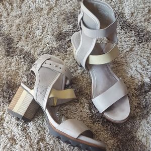 Sorel Addington Ankle Cuff Sandal Heel